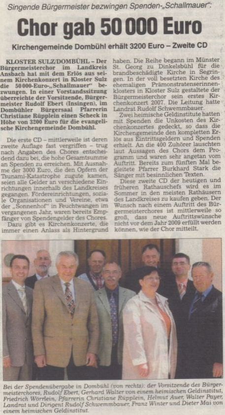 Frnkische Landeszeitung 06. Juni 2007