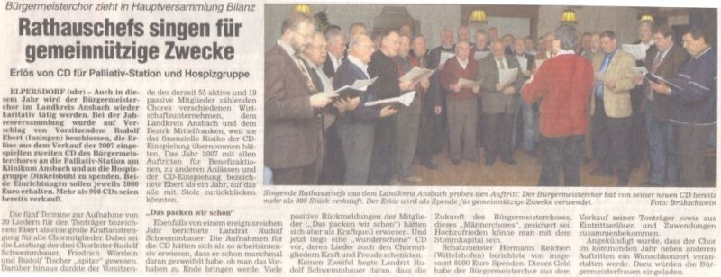 Frnkische Landeszeitung 12. November 2007