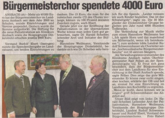 Frnkische Landeszeitung 07. Dezember 2007