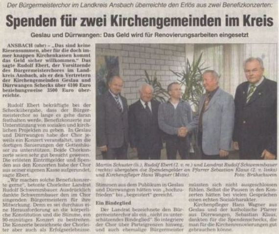 Frnkische Landeszeitung 20. Mai 2008