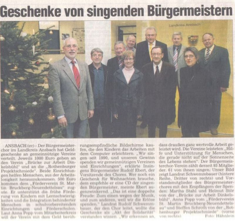Frnkische Landeszeitung 09. Dezember 2009