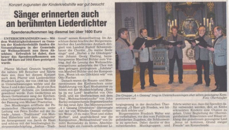 Frnkische Landeszeitung 09. Januar 2010