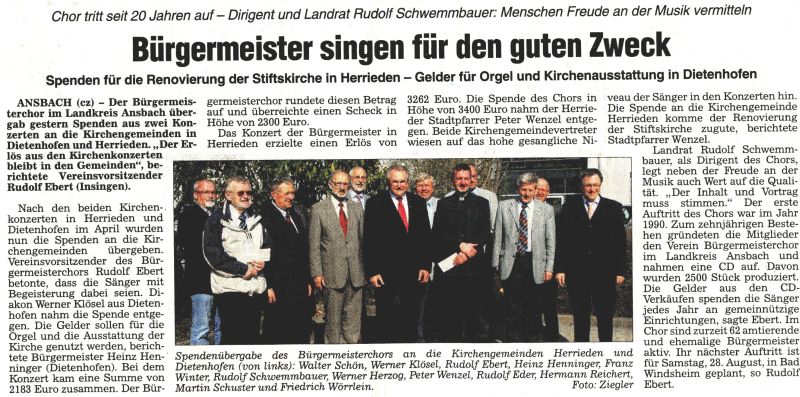 Frnkische Landeszeitung 29. April 2010
